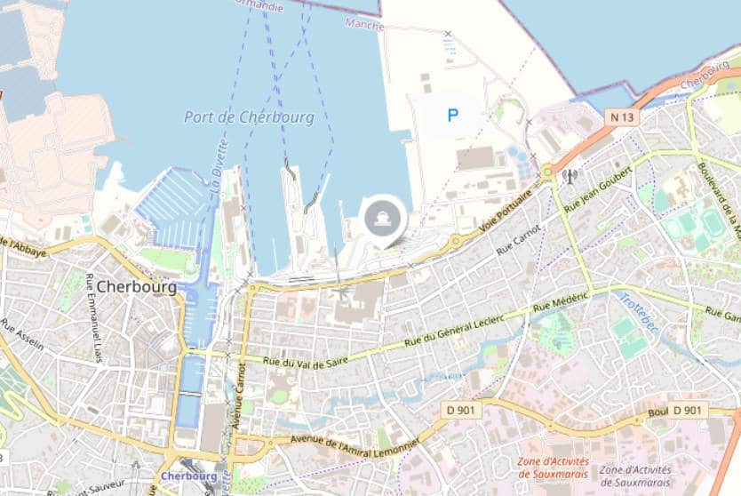 Cherbourg Ferry Port Information and location from France Ferry Booker